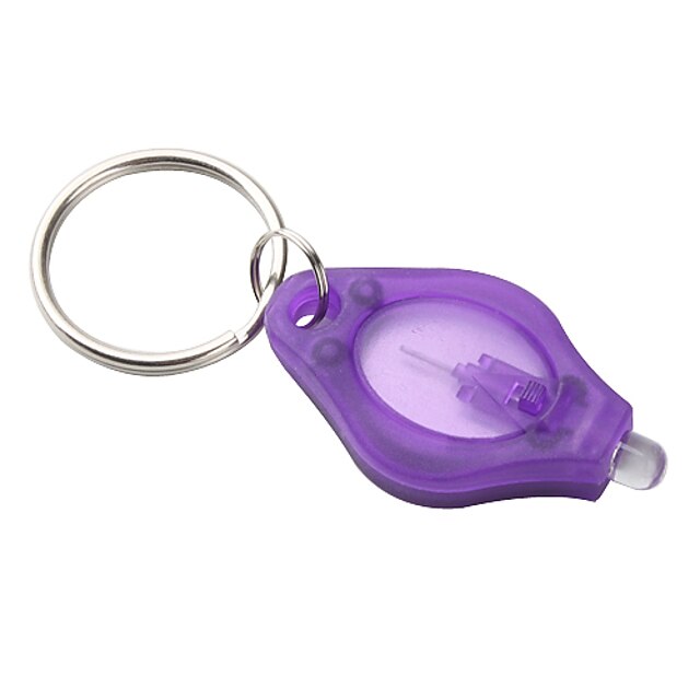  Key Chain Flashlights LED - 1 Emitters 2 Mode with Battery Ultraviolet Light Camping / Hiking / Caving Purple