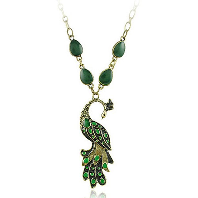  Dancing Peacock Chain Necklace