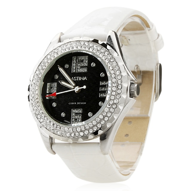 Elegante Reloj Pulsera Quartz Análogo en PU Blanco de Mujer gz1218 281920 2023 €9.99