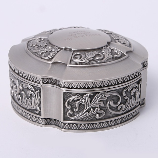  Personalized Vintage Tutania Round Jewelry Box Classical Feminine Style