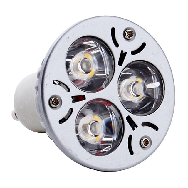  3 W Lâmpadas de Foco de LED 3000 lm GU10 MR16 3 Contas LED LED de Alta Potência Branco Quente 85-265 V