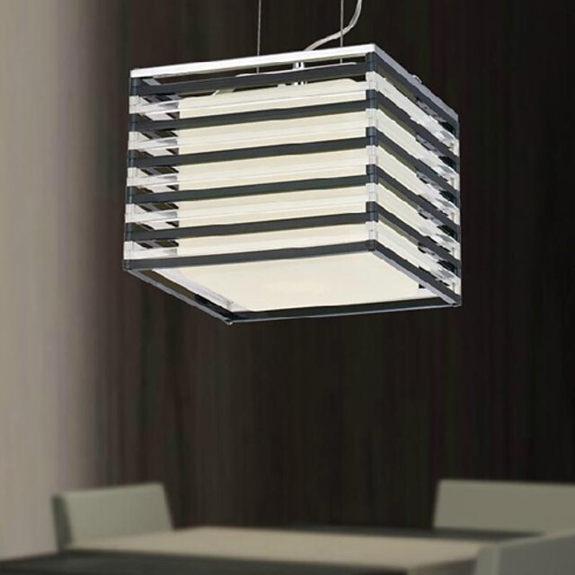  Artistic Pendant Light with 1 Light in Cubic Shaped Shade