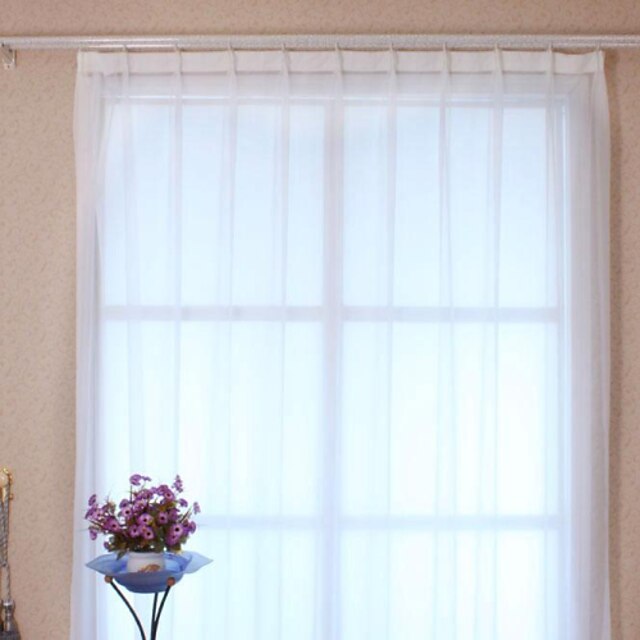  To paneler Window Treatment Moderne, Trykk Ensfarget Polyester Materiale Gardiner Skygge Hjem Dekor