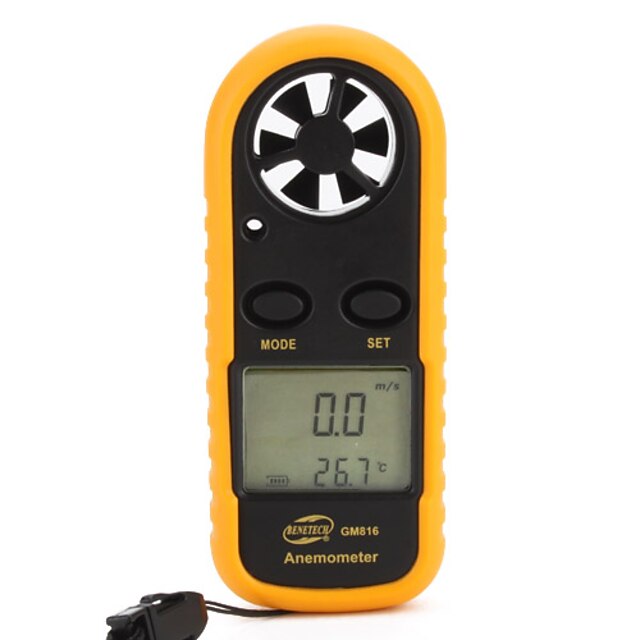  benetech gm816 anemometer 0-30m / s abs lcd display