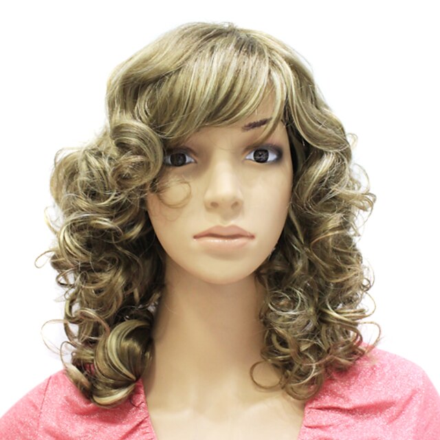  Synthetic Wig Curly / Classic Style Capless Wig Synthetic Hair 16 inch Women's Wig