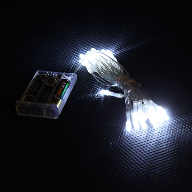  3m 30-led białe światło 2-trybowa lampa led fairy string dla (3xaa)