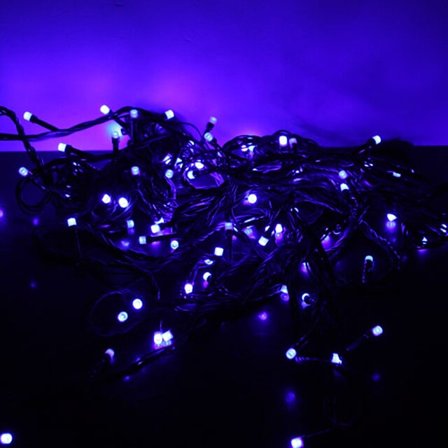  10m Cordões de Luzes 100 LEDs LED Dip 1pç Azul Festa Decorativa Férias 220-240 V