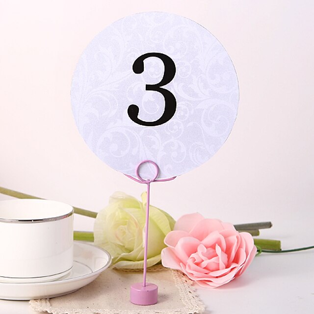  Pearl Paper Table Number Cards Poly Bag 10 pcs