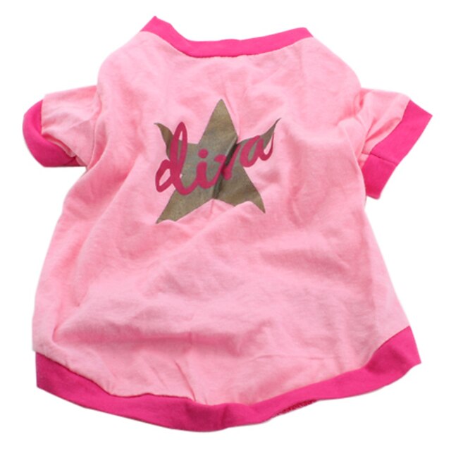  Dog Shirt / T-Shirt Puppy Clothes Stars Casual / Daily Dog Clothes Puppy Clothes Dog Outfits Breathable Pink Costume for Girl and Boy Dog Cotton XS S M L