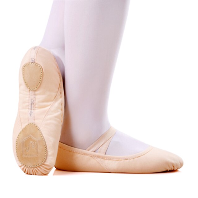  Women's Ballet Shoes Canvas / Fabric Flat / Slipper Flat Heel Dance Shoes White / Red / Pink
