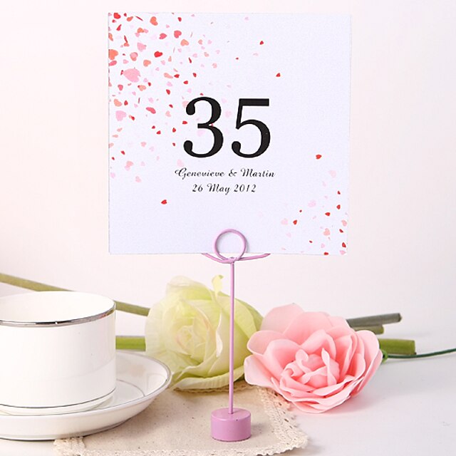  Place Cards and Holders Personalized Square Table Number Card - Flower Rain