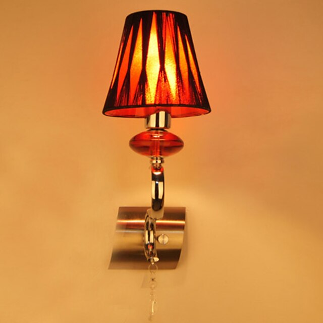  1 - licht stijlvolle wandlamp in rood accent