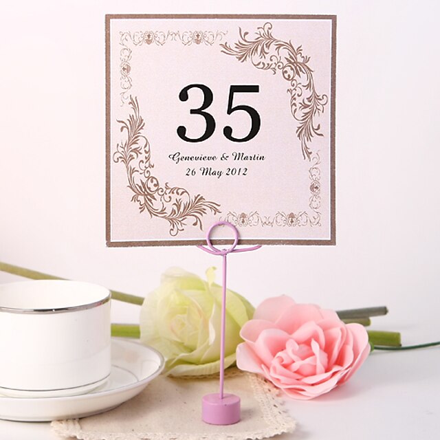  Pearl Paper Table Number Cards Poly Bag 10 pcs