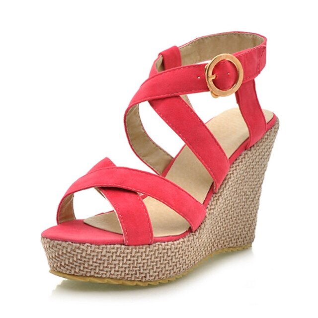  Beautiful Suede Wedge Heel Sandals / Wedges Party & Evening Shoes (More Colors Available)