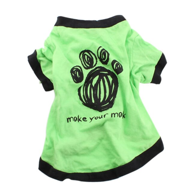  Σκύλος Φανέλα Ρούχα κουταβιών Γράμμα & Αριθμός Καθημερινά Ρούχα για σκύλους Ρούχα κουταβιών Στολές για σκύλους Αναπνέει Πράσινο Στολές για κορίτσι και αγόρι σκυλί Βαμβάκι XS Τ M L