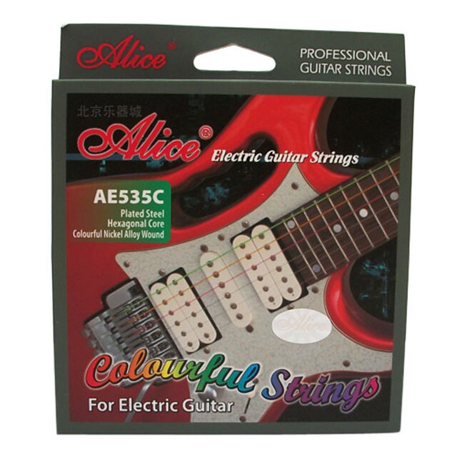  Alice - (ae535c) chromowane stalowe struny do gitary elektrycznej (009-042)