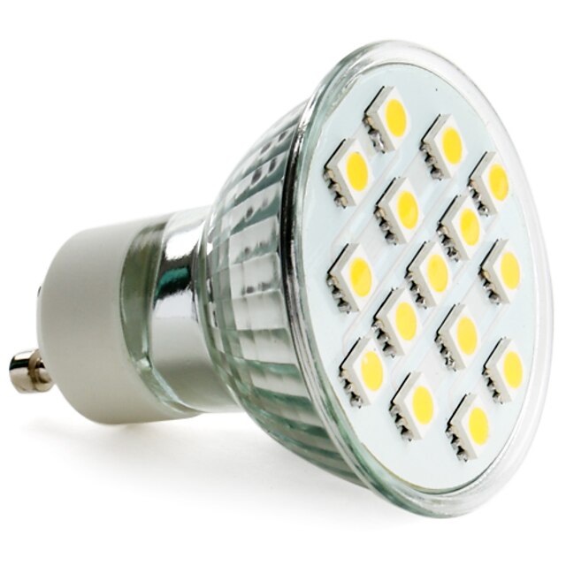  GU10 2,5 W 15x5050 SMD 150-200lm 2800-3200K meleg fehér fény LED-es spot izzó (230 V)