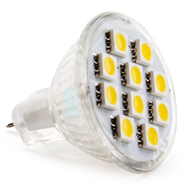  1.5 W Faretti LED 2800 lm GU4(MR11) MR11 10 Perline LED SMD 5050 Bianco caldo 12 V