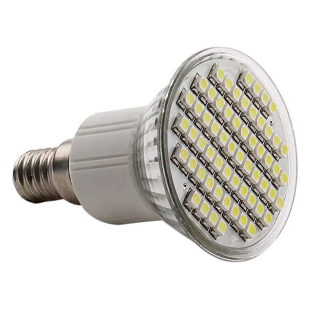  6000lm E14 LED-spotlys PAR38 60 LED Perler SMD 3528 Naturlig hvid 220-240V
