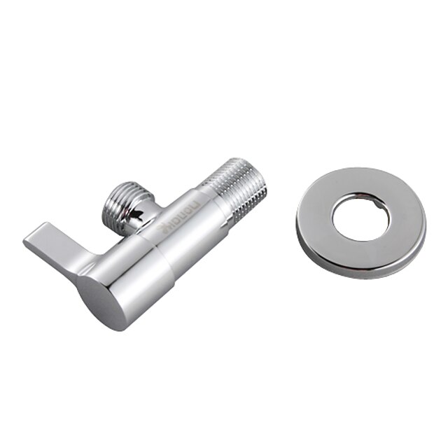  Brass Angle Valve with Stainless Steel Round Escutcheon