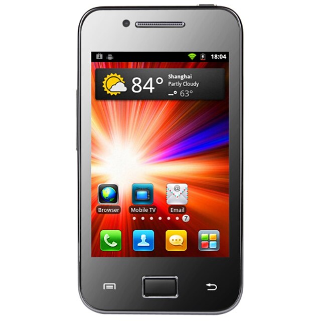  genier - 3G android 2,3 smartphone med 3,5 tommer kapacitiv touchscreen (dual sim, GPS, WiFi, TV)