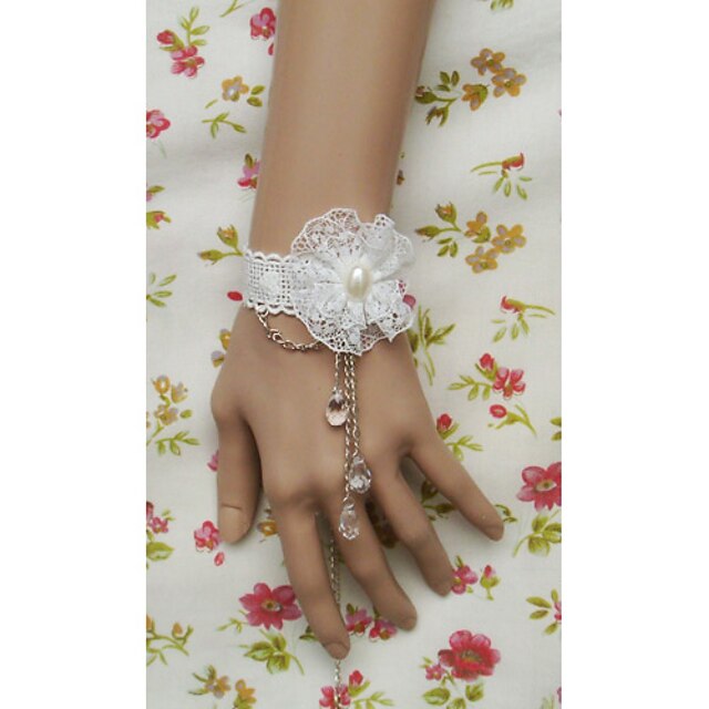  Handmade White Lace Flower Sweet Lolita Bracelet