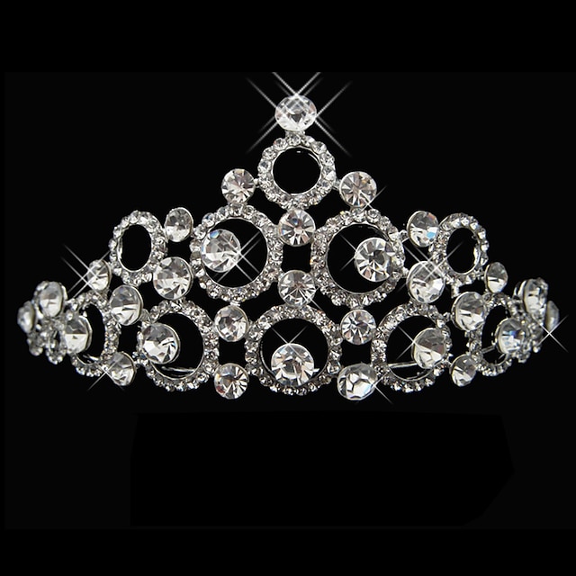  chic legering med rhinestone kunstnerisk cirkel brude tiara