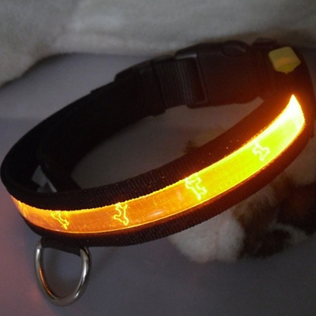  9Protecollar - Dog Pattern Style Night Safety LED Dog Collar (40-50cm, Assorted Colors)