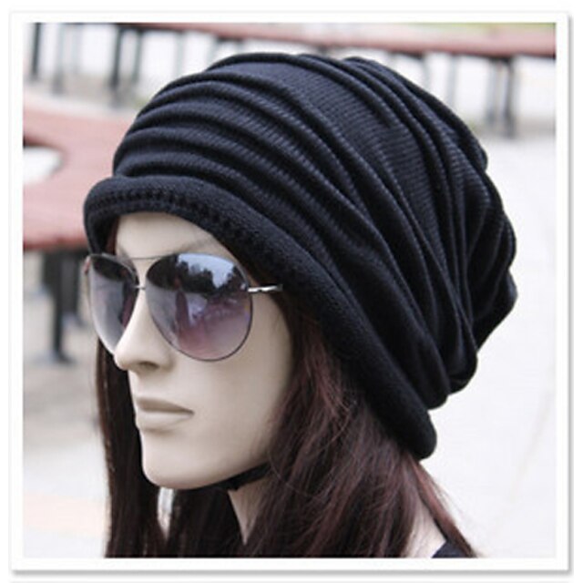  Solid Colored Woolen Knitting Beanie
