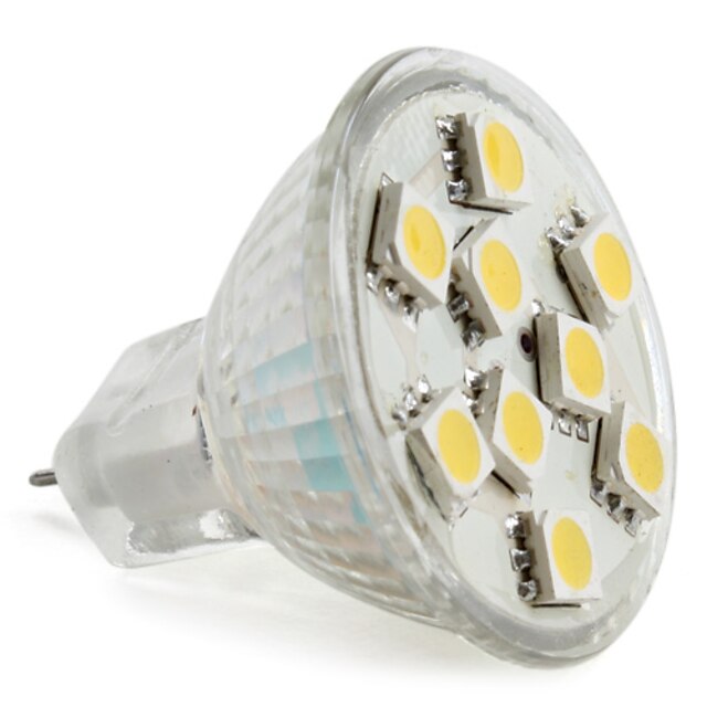  MR11 5050 SMD 9 LED温白色90-120lm電球(12V、1.5-2W)