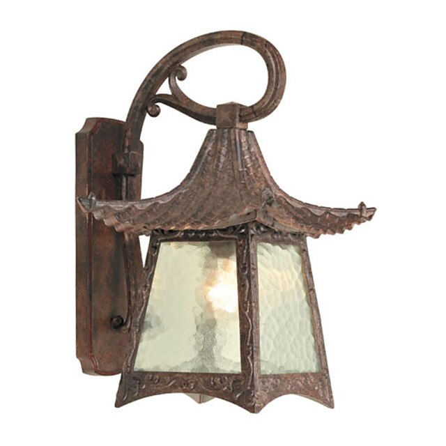  Antique Inspired Glass Wall Light with 1 Light