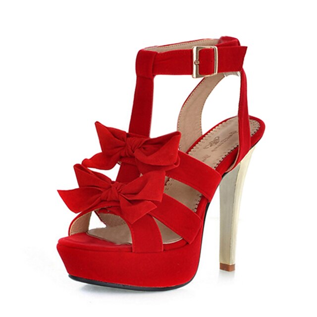  Suede Stiletto Heel Sandals Party / Evening Shoes With Bowknot (More Colors Available)