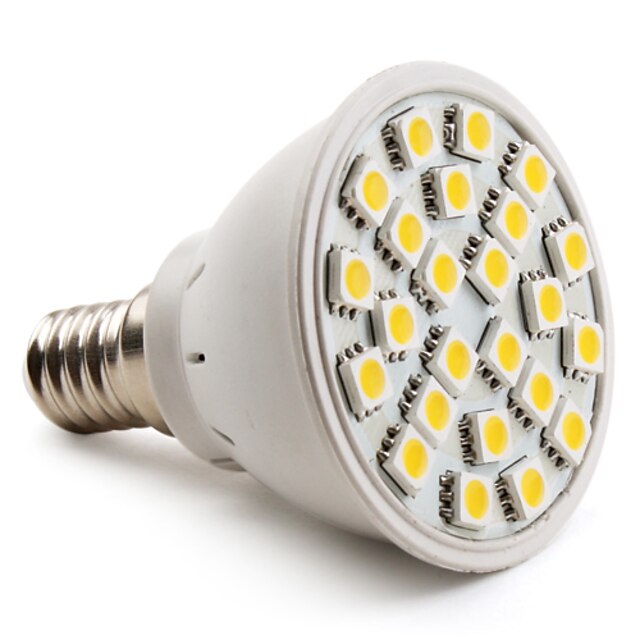  4W E14 LED ضوء سبوت MR16 24 مصلحة الارصاد الجوية 5050 150 lm أبيض دافئ AC 220-240 V
