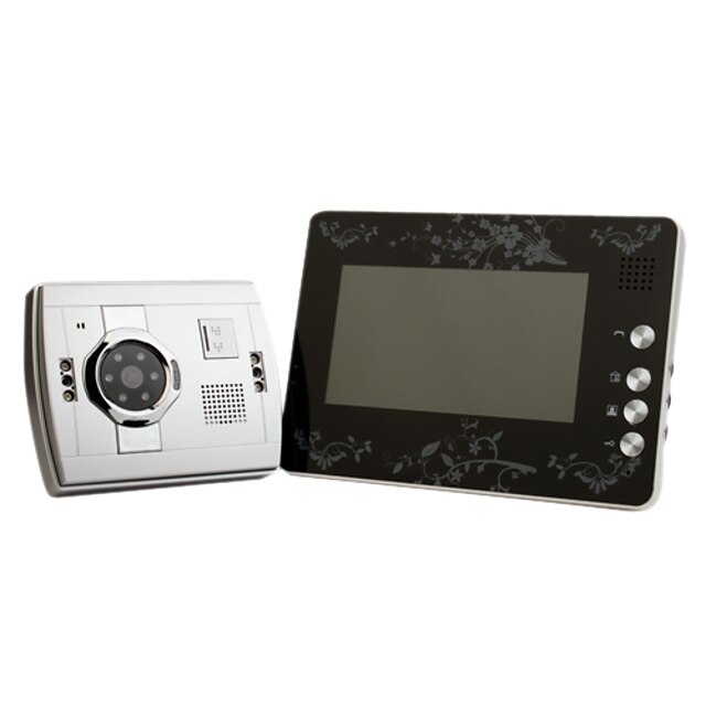  Chinoiserie 7 Inch Color Video Door For Villa with Luxury Outdoor Camera