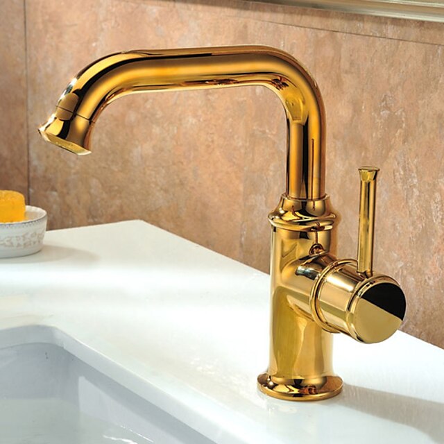  Waschbecken Wasserhahn - Standard Ti-PVD Mittellage Ein Loch / Einhand Ein LochBath Taps