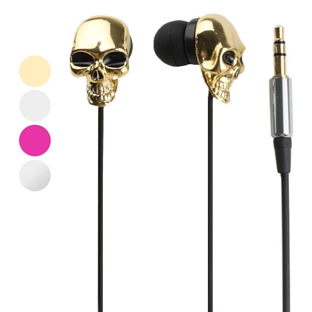  hörlurar 3.5mm i örat allt-i-1 metalliska skalle stil för iphone 6 / iphone 6 plus (blandade färger)
