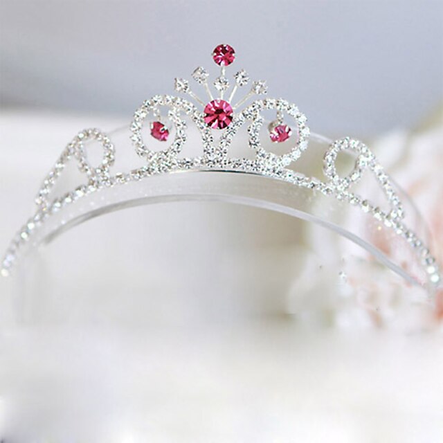  nydelige rhinestone blomst jente tiara / headpiece