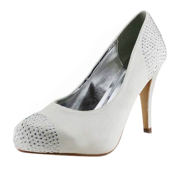 Satin Stiletto Heel Closed Toe / Pumps With Rhinestone Wedding Shoes (More Colors Available)