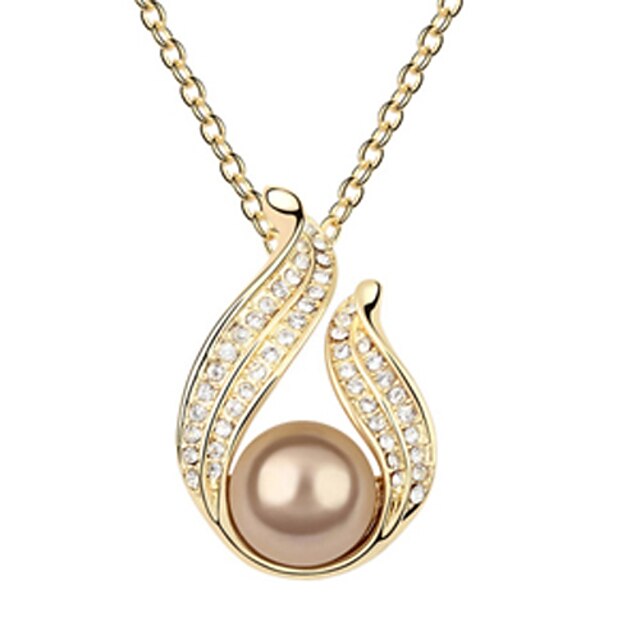  magnifiques d'or de haute qualité en alliage imitations de perles fines colliers (plus de couleurs)