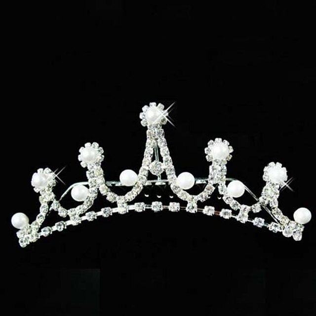  smukke Rhinestone bryllup blomsterpige tiara