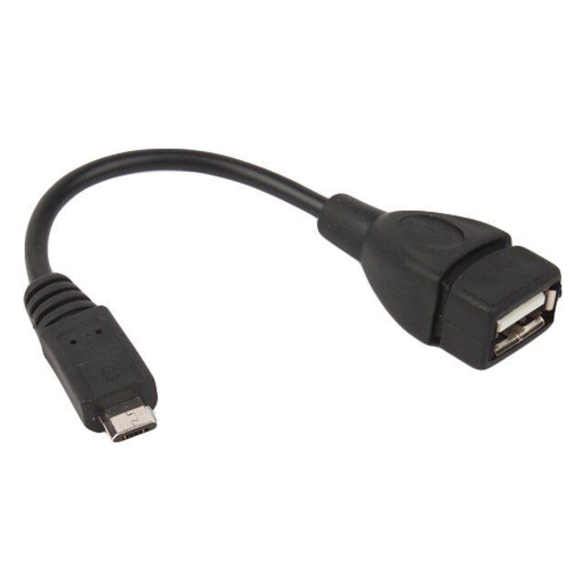  Micro USB-Kabel  (zwart, 14cm)