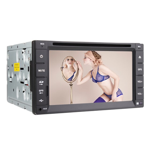  6.2-inch 2 Din TFT Screen In-Dash Car DVD Player With Navigation-Ready GPS,iPod-Input,TV,RDS,Bluetooth