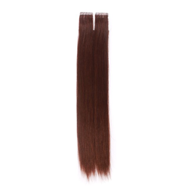  100% indian włosy remy 18 calowy jedwabisty prosto włochy taśmę (4x0.8cm) extenions włosy