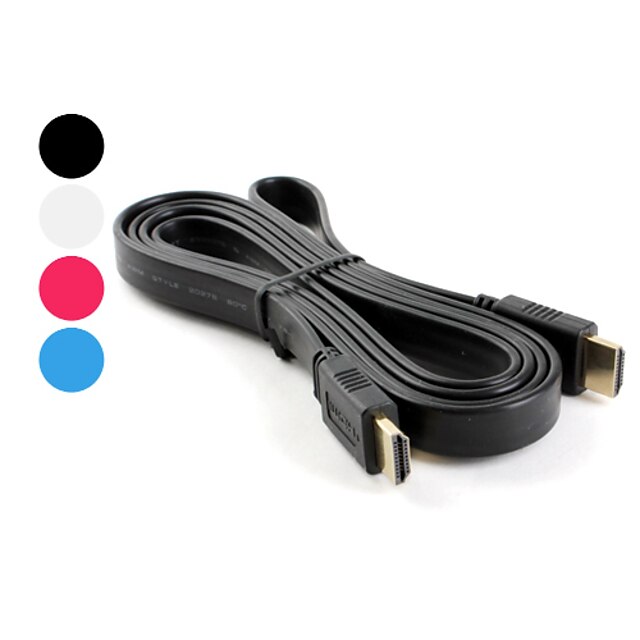  High Speed Gold Plated V1.4 HDMI Flat Cable (1.5m)
