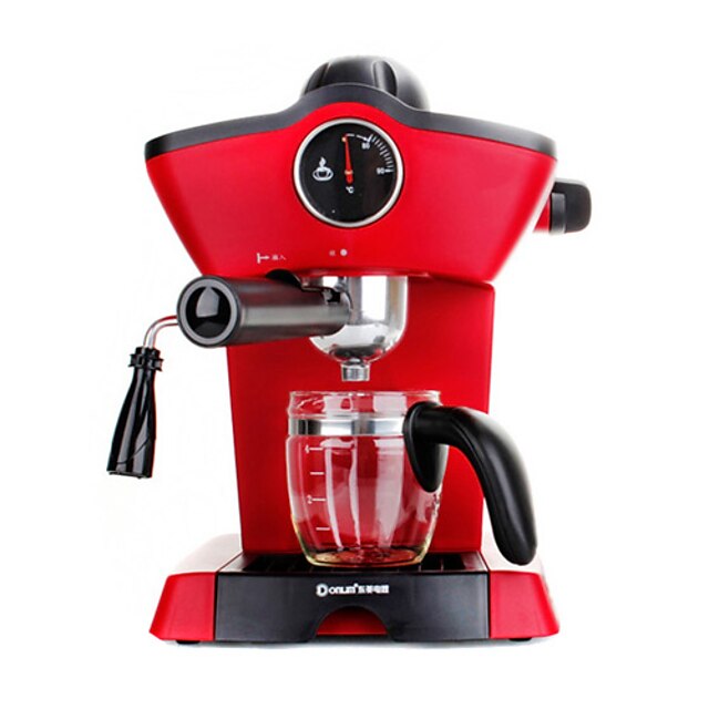  4-tasse à espresso machine rouge classique