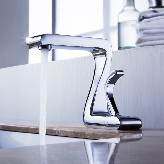  Sprinkle® Sink Faucets  ,  Art Deco / Retro  with  Chrome Single Handle One Hole  ,  Feature  for Centerset