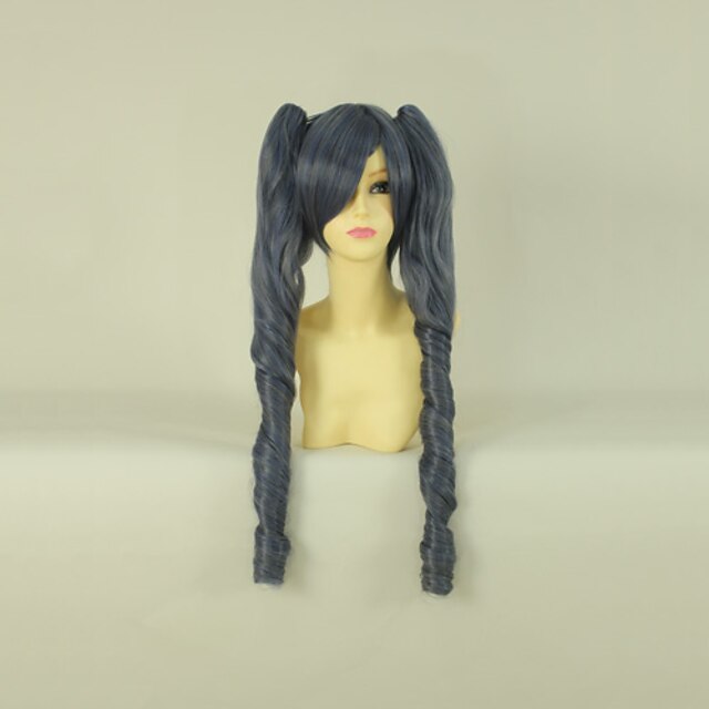  Black Butler Ciel Phantomhive Cosplay Wigs Women's 20 inch Heat Resistant Fiber Anime Wig