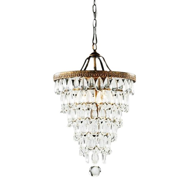  Max 60W Modern/Contemporary Crystal / Mini Style Electroplated Pendant Lights Living Room / Bedroom / Dining Room