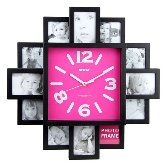  Reloj de pared con diseño de moda función de marco de foto