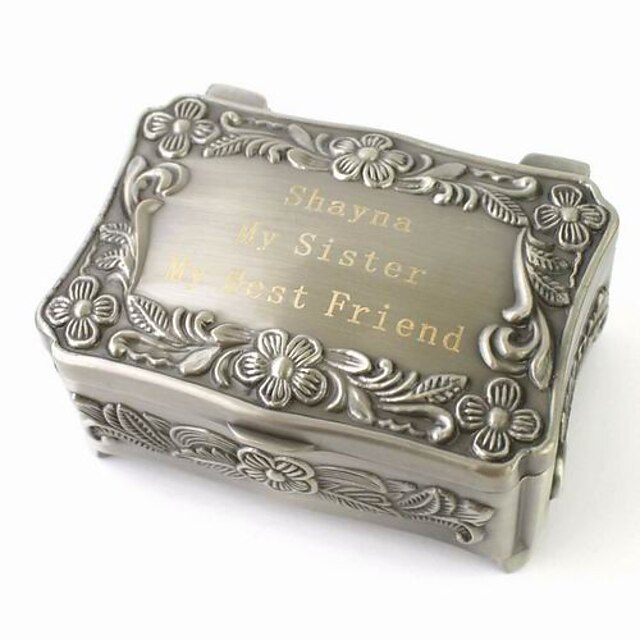  krabice Pouzdra na šperky - Přizpůsobeno, kouzlo, Vintage, DIY Stříbrná 9 cm 6 cm 4 cm / Svatební / Výročí / Dar / Miláček
